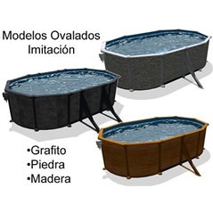 730X375X120 IMITACION) SUPER OFERTA GRE - KIT ESPECIAL PISCINAS GALLEGAS CHAPA DE ACERO EN IMITACION OVALADA CON ACCESORIOS