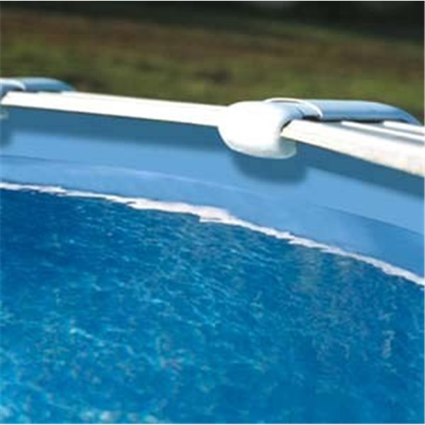 (460X120 BLANCA REF. KIT460ECOT) KIT PISCINA GRE REDONDA DE CHAPA DE ACERO LACADA.MODELO FIDJI